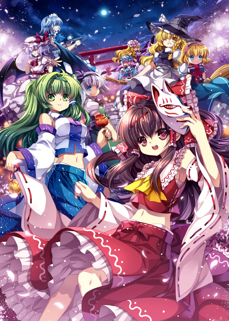 Capura Lin Touhou Alice Margatroid Hakurei Reimu Izayoi Sakuya Kirisame Marisa Kochiya Sanae